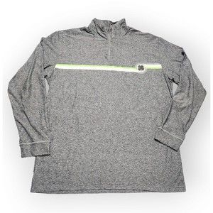 Black Clover Mens Gray Live Lucky 1/4 Zip Pullover Mock Neck Long Sleeve XL